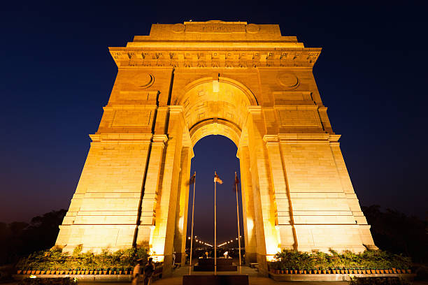 india gate nova delhi - new delhi india indian culture indian ethnicity - fotografias e filmes do acervo