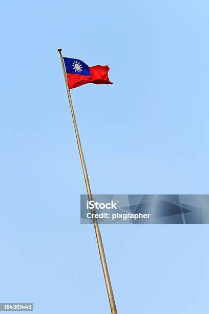 Bandeira De Taiwan - Fotografias de stock e mais imagens de Ao Ar Livre - Ao Ar Livre, Azul, Bandeira de Taiwan