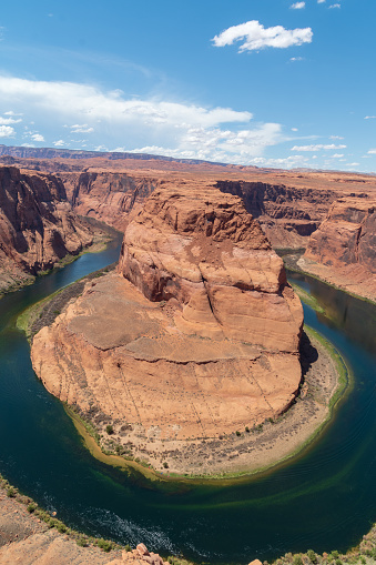 The Horseshoe Bend during the day in the summer