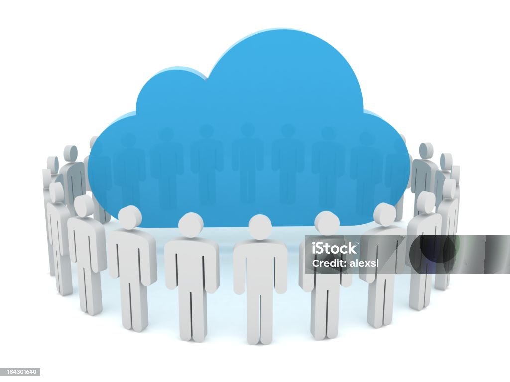 Il Cloud computing - Foto stock royalty-free di Attrezzatura informatica