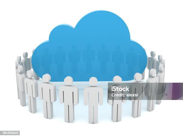 Il Cloud Computing - Fotografie stock e altre immagini di Attrezzatura informatica - Attrezzatura informatica, Caratteri digitali, Cloud computing