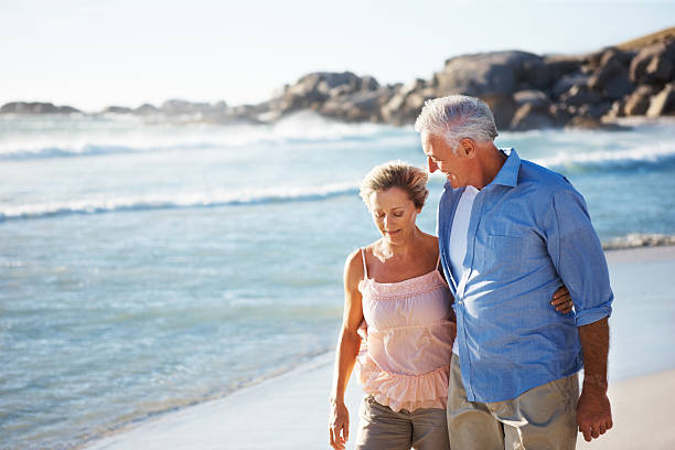 istock Senior couple taking a romantic walk 184301932