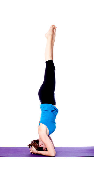 istock Yoga Salamba Sirsasana or Supported Headstand Pose 184302156