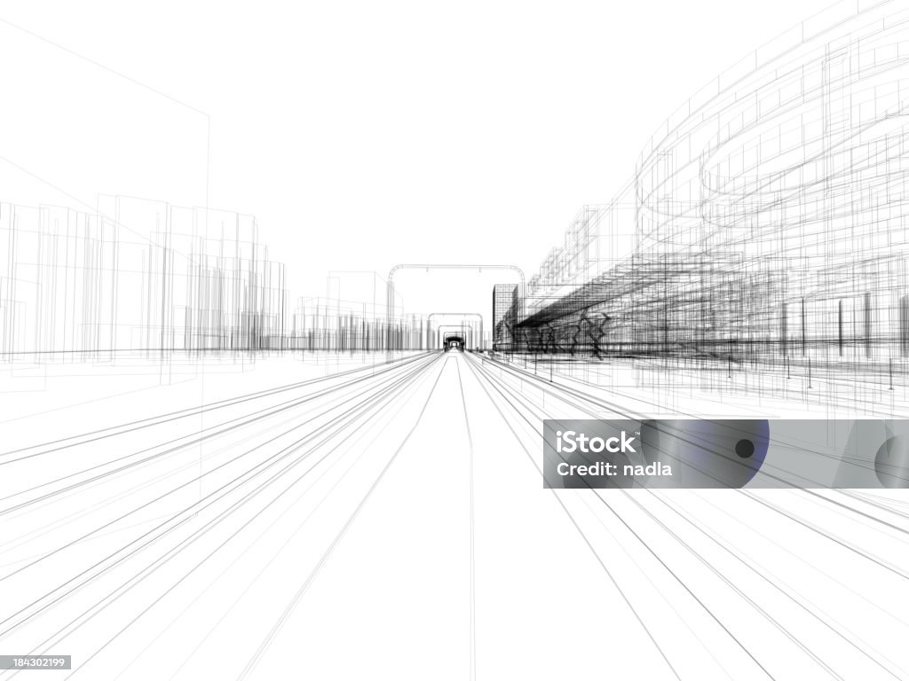 3 D архитектуры абстрактного - Стоковые фото Дорога роялти-фр�и