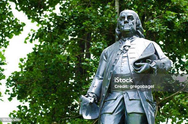 Benjamin Franklin Statue At Washington Square Park In San Francisco Stock Photo - Download Image Now