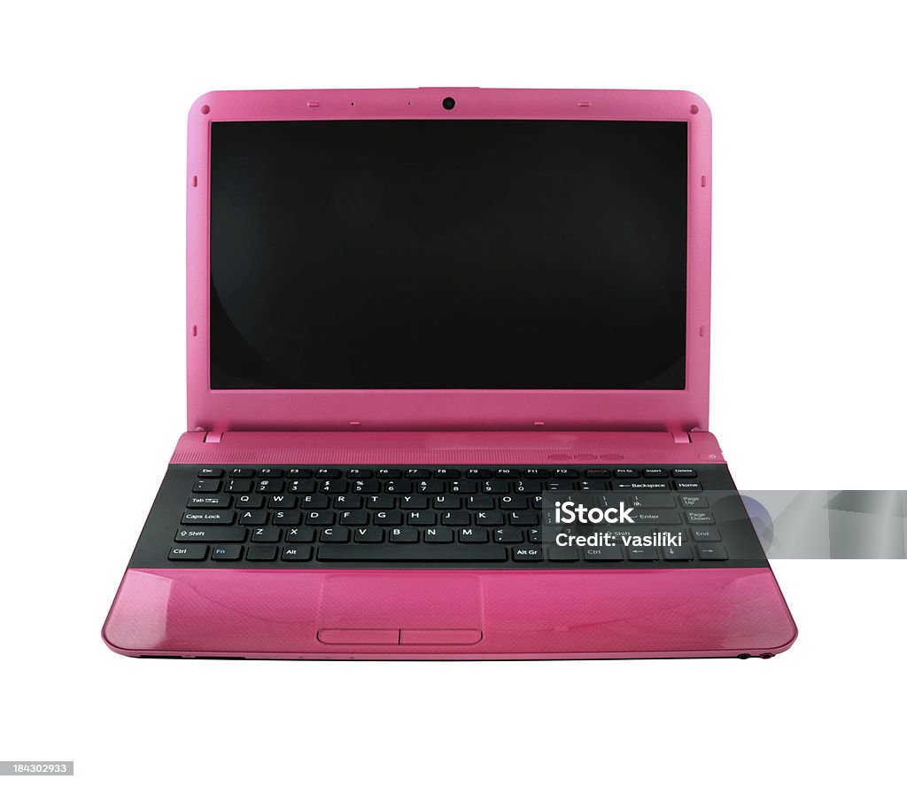 Rosa computadora portátil - Foto de stock de Abierto libre de derechos