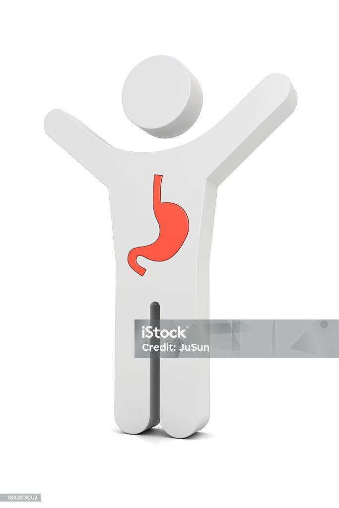 Homem feliz com uma saudável estômago - Foto de stock de Abdome royalty-free