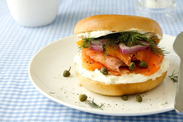 istock Smoked salmon bagel 184303153