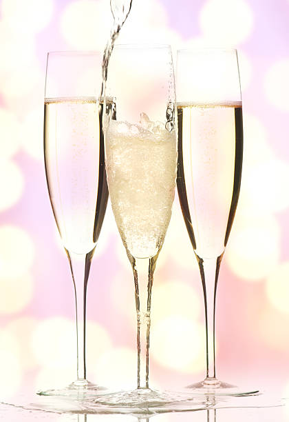 istock Champagne on holiday bokeh background. 184303225