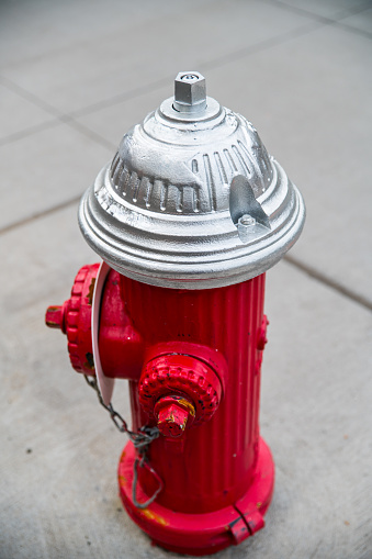 Isolated picture of a fire hydrant in an american city