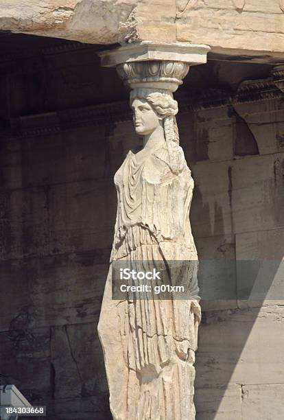 여인상 기둥 In 아크로폴리스 애슨스 건축물에 대한 스톡 사진 및 기타 이미지 - 건축물, 고대 그리스 양식, 고대의