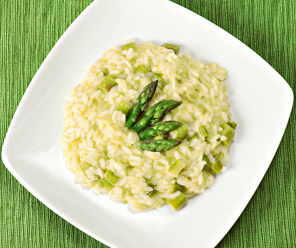 Risotto with Asparagus stock photo