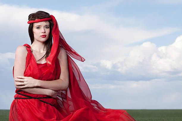 istock Woman Wearing Red Outdoors 184304162