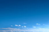 Clear Blue Sky Background With Scattered Clouds