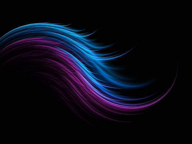 abstract silky feather on black stock photo