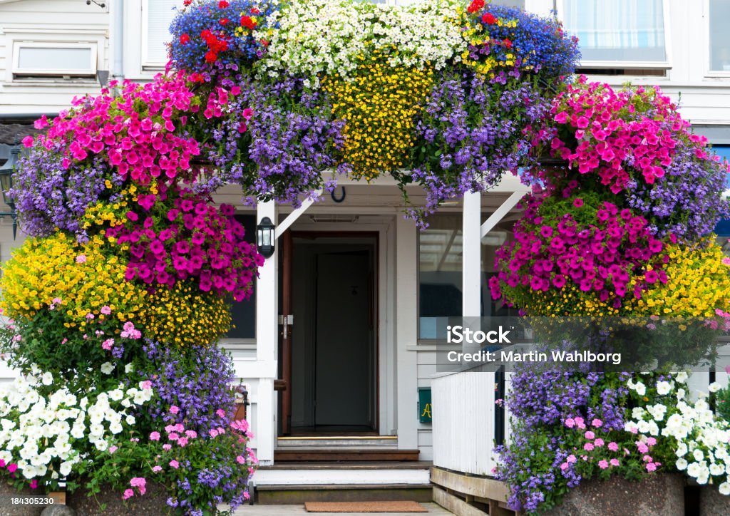 Flowers Entrance Beautiful entrance Arch - Architectural Feature Stock Photo