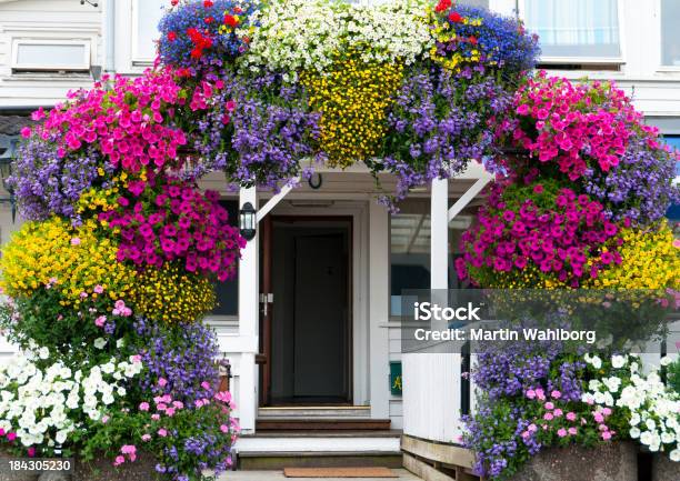 Flowers Entrance Stock Photo - Download Image Now - Arch - Architectural Feature, Building Entrance, Door