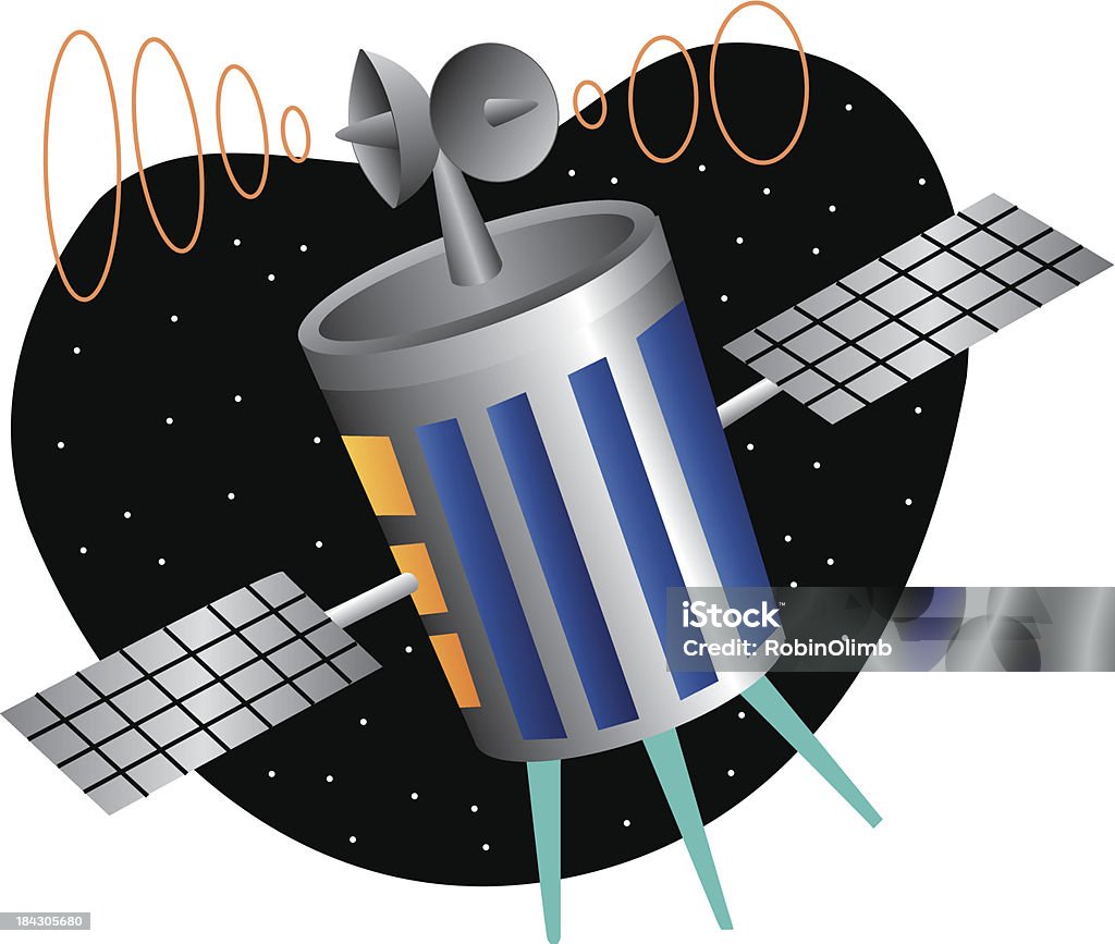 Satillite - arte vectorial de Antena - Aparato de telecomunicación libre de derechos