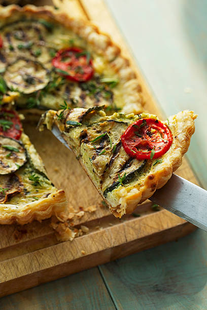 istock Zucchini tart with tomato and herbs 184306860