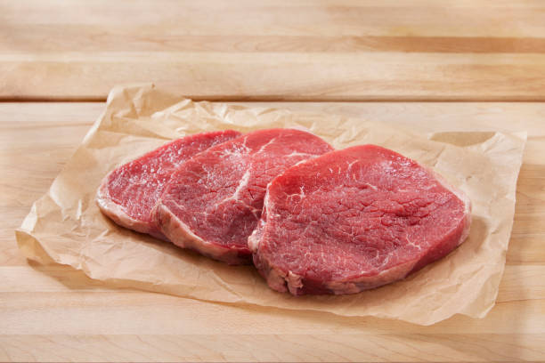 istock Raw Eye of Round Steaks 1843090750