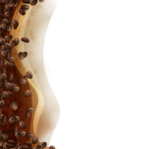 вектор кофе фон - backgrounds coffee addiction agriculture stock illustrations