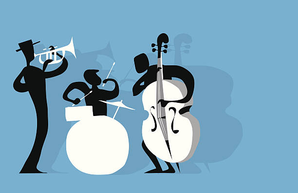 재즈 트리오가 - dixieland stock illustrations