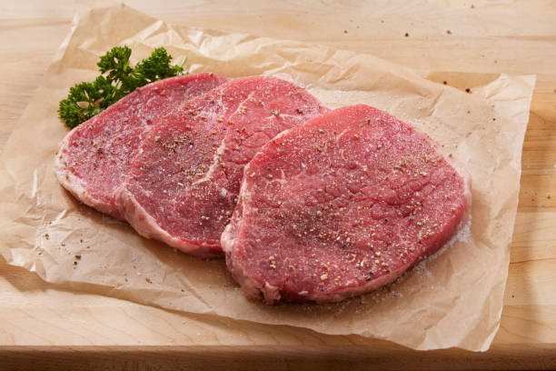 Raw Eye of Round Steaks