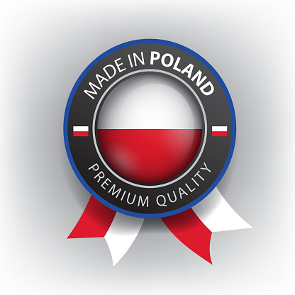 Made in POLAND, Polish seal, Flag, (Vector)