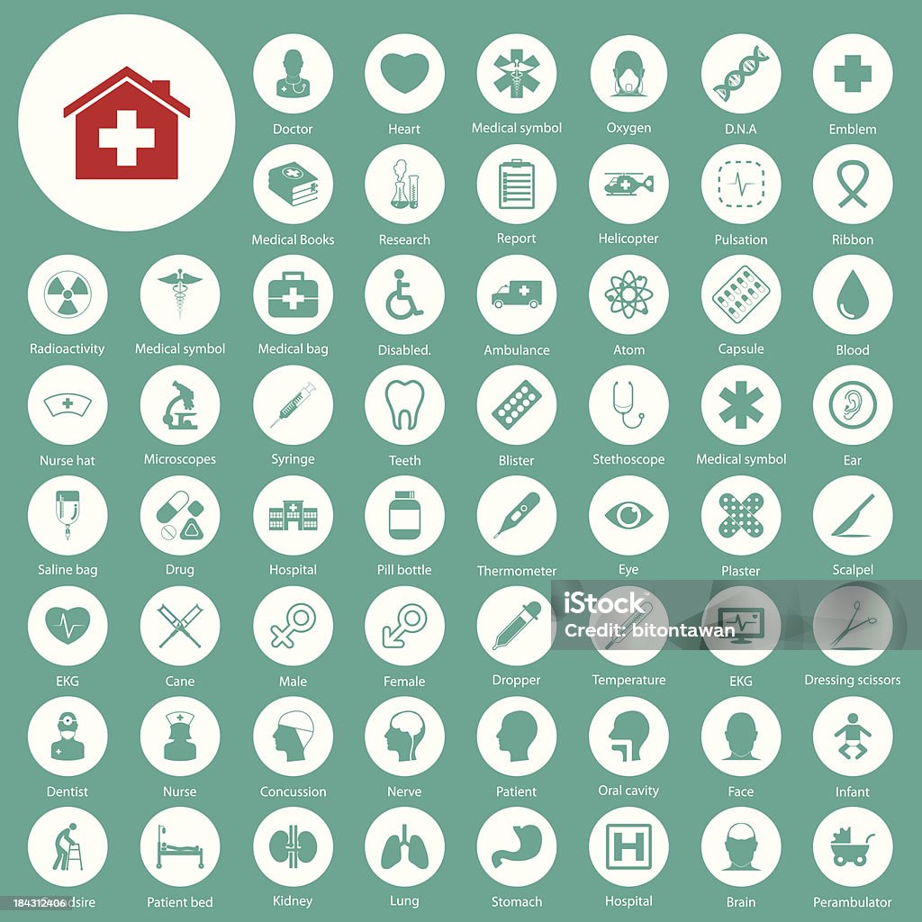 medical icons set Medical symbol on a sphere Included in each set: • Vector icons  Icon Symbol stock vector