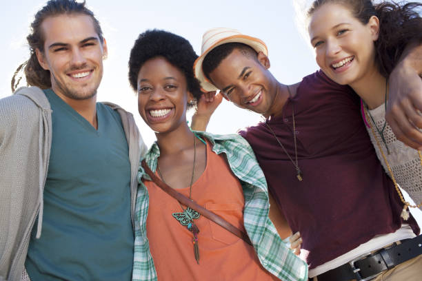 istock Portrait of smiling friends 184313041