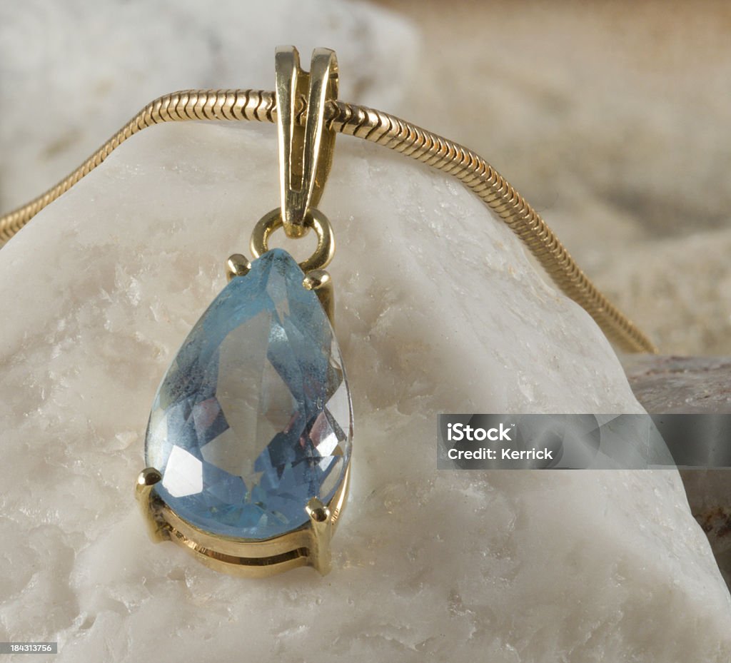 Topaz Anhänger-Juwel stone. garantiert authentische - Lizenzfrei Schmuck Stock-Foto