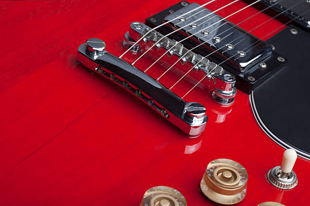istock Red Guitar Detail 184313890