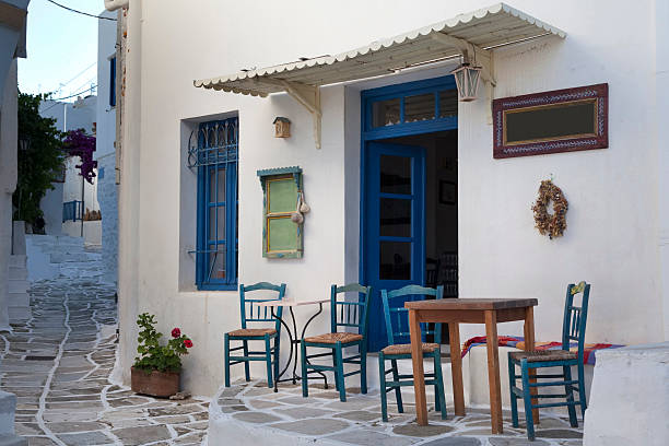 istock Picturesque small cafe on Paros, Greece (XL) 184314126
