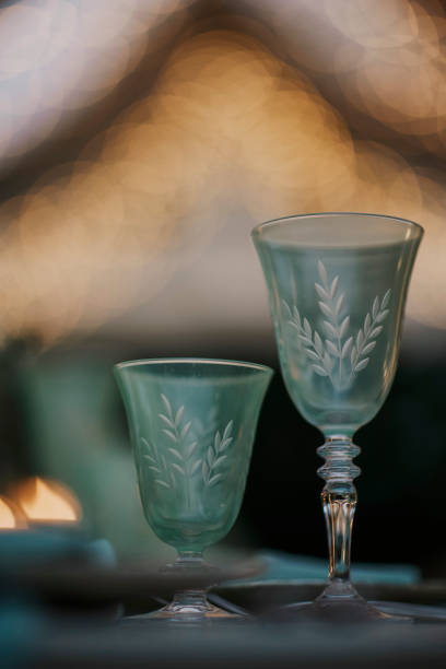 istock old style different green glasses for wine 1843151342