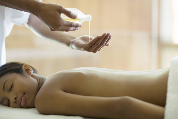 istock Woman receiving massage at spa 184315200