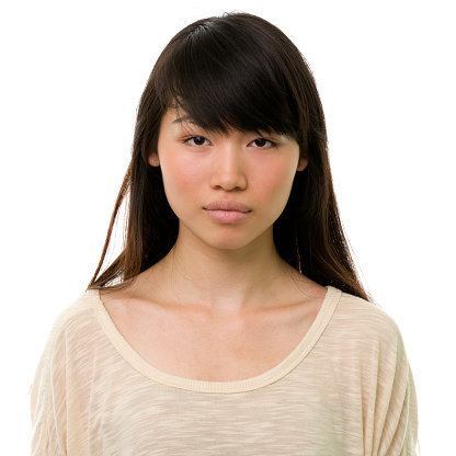 Portrait of a woman on a white background. http://s3.amazonaws.com/drbimages/m/tv.jpg