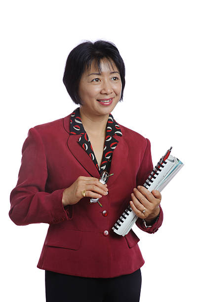 istock Portrait of Chinese executive with red jacket 184315853