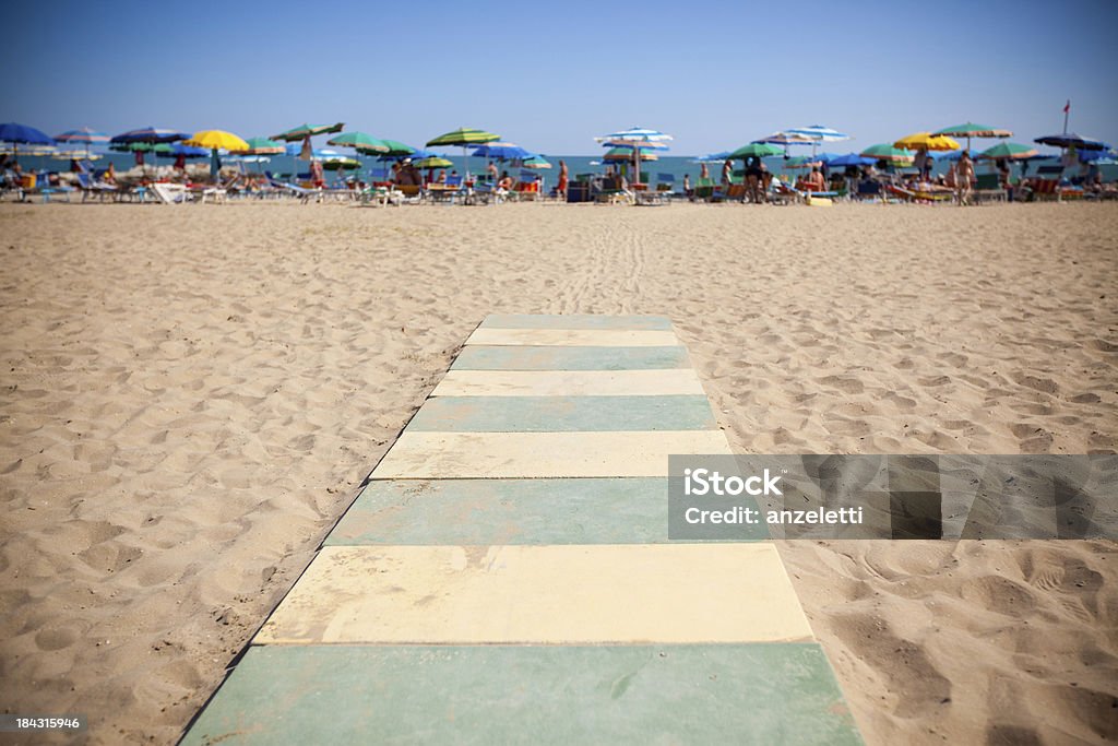 Beach in Rimini typical beach sceneOTHER BEACH SCENES FROM ITALY: Beach Stock Photo