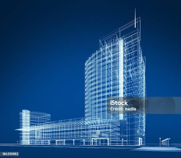 3 D Abstrakt Architektur Stockfoto und mehr Bilder von Außenaufnahme von Gebäuden - Außenaufnahme von Gebäuden, Baugewerbe, Technische Zeichnung