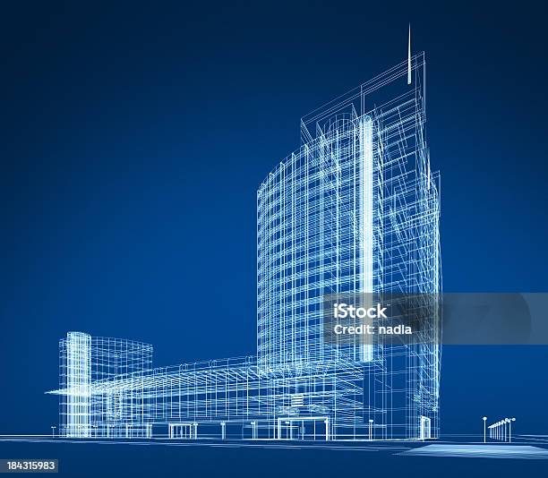 3 D Abstrato Arquitectura - Fotografias de stock e mais imagens de Exterior de edifício - Exterior de edifício, Indústria de construção, Cópia Heliográfica