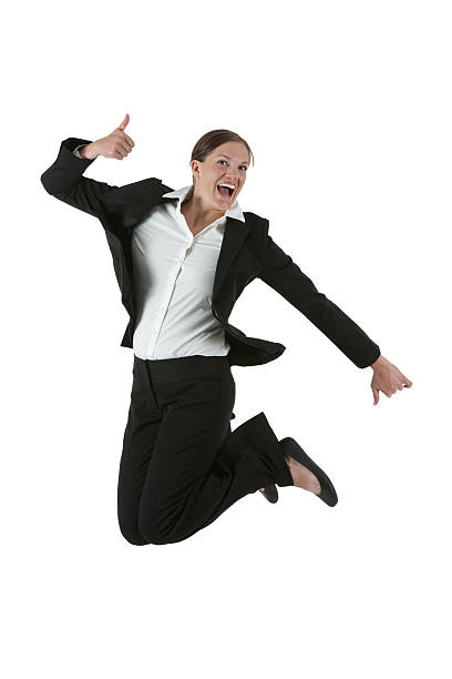 istock Businesswoman jumping 184316201