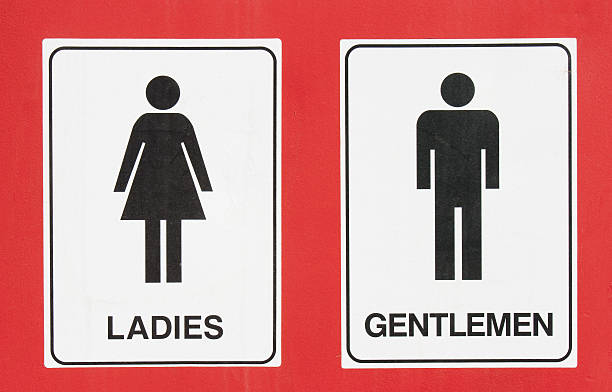 Sign - Toilets stock photo