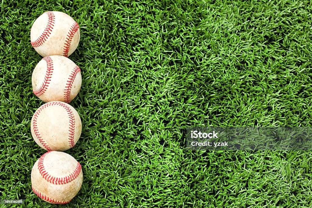 Righe di palle da baseball - Foto stock royalty-free di Baseball