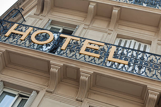istock Hotel facade in Paris, France 184316385