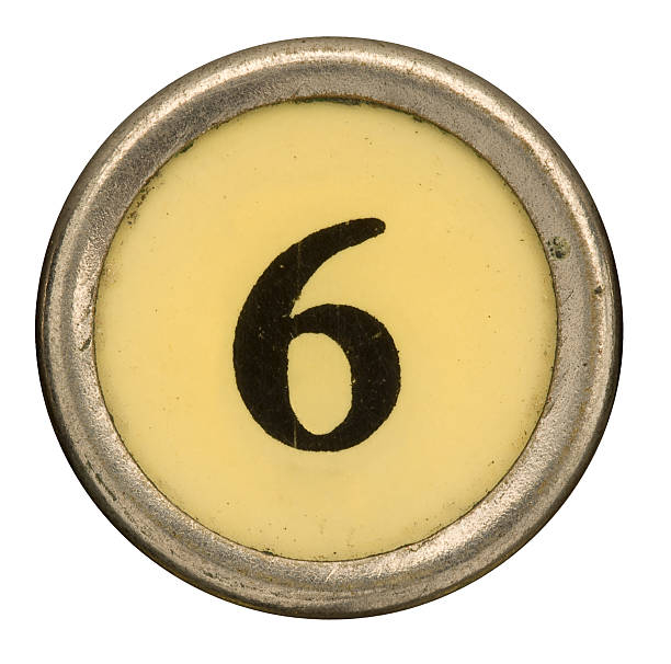 istock Alphabet - Number 6 from old Manual Typewriter. 184316520