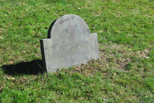 A headstone from 1806 with copy space.