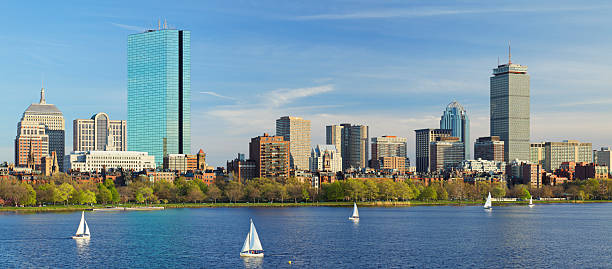 cidade de boston - boston skyline day back bay - fotografias e filmes do acervo