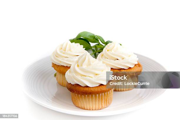 Plate Of Cupcakes Stock Photo - Download Image Now - Cupcake, Vanilla, Bakery