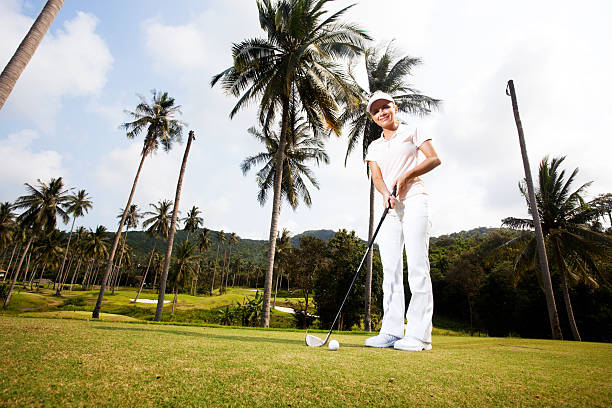 istock Woman playing golf outdoor. 184317241