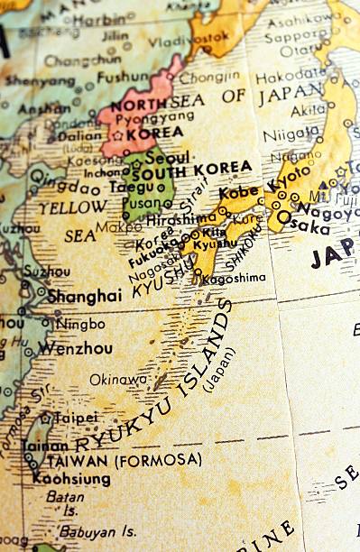 istock Korea and Okinawa, Japan on the Map 184317284